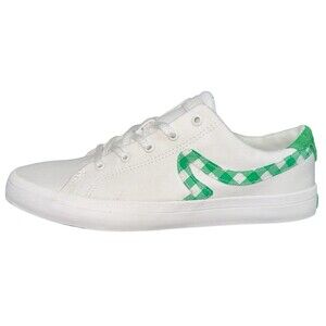 Sperry Sandy Gingham Sneakers Womens Size 10 White Green Lace Up Fashion Shoes